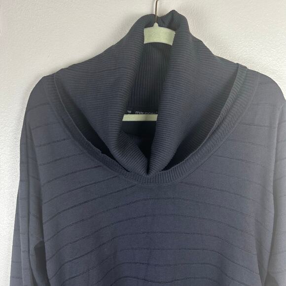 Maurices Cowl Neck Long Sweater Size 1X Gray Ruched Sides NEW - Picture 4 of 7